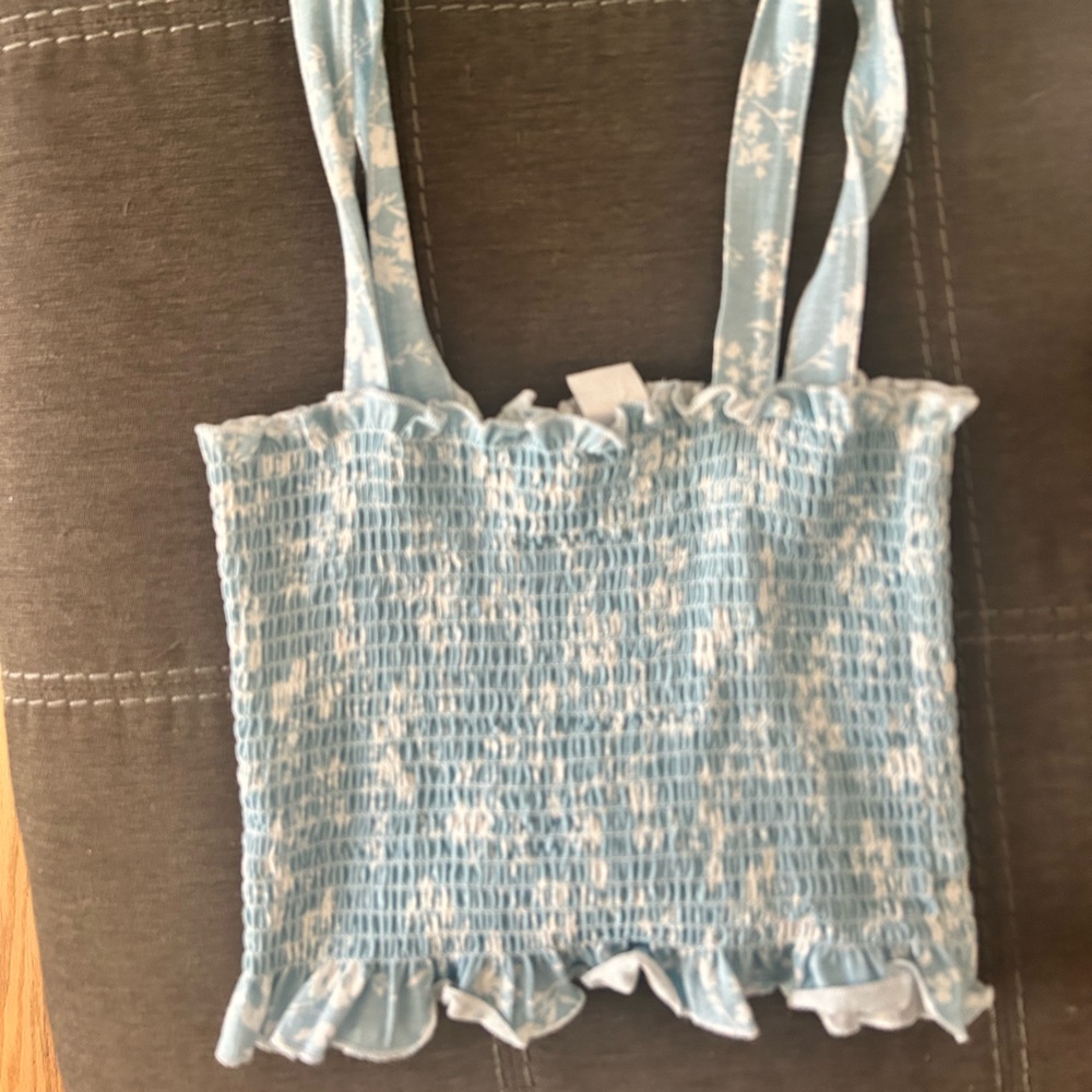 Blue Crop Top